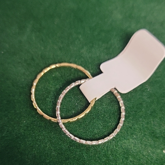 Twisted Rope Gold & Silver Set of 2vRings - Picture 1 of 3